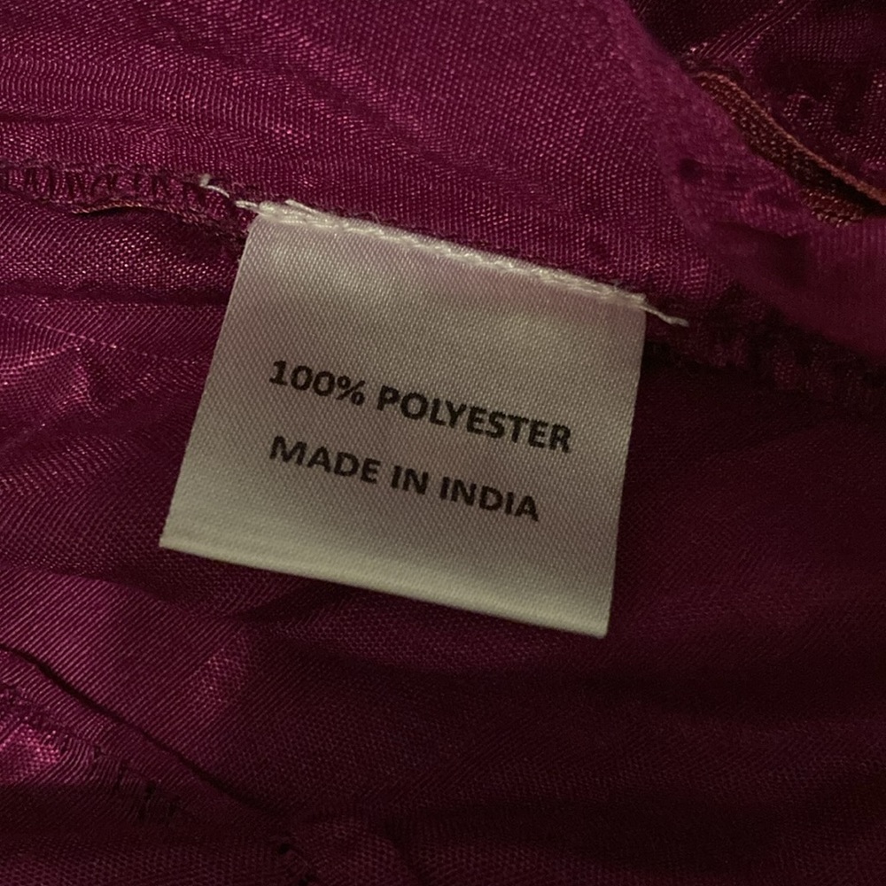 Sangria Foil Ruffled Pre-Stitched Saree WITH Blouse - Picture 7 of 13